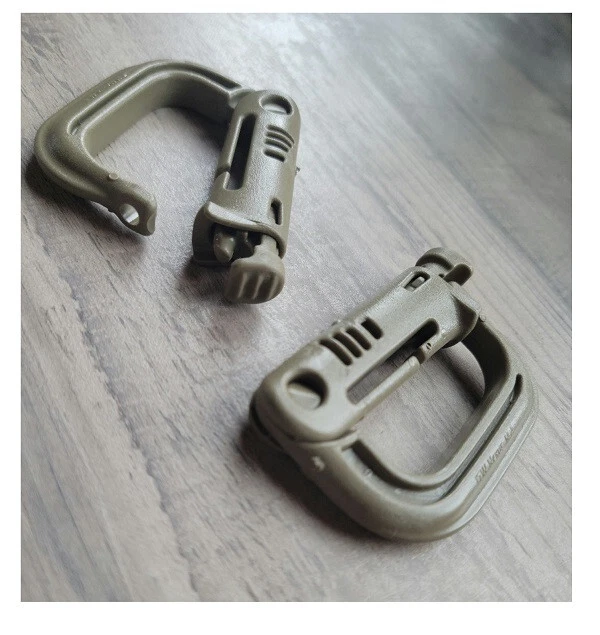 Maxpedition ITW - FDE / Tan Grimloc - Mosquetón plástico polímero - Paquete de 2 - NUEVO Foto 3 de 4