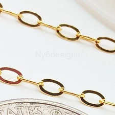 14K Gold Filled Cable Chain3.5X2 mm Permanent Jewelry DIY sold by ft