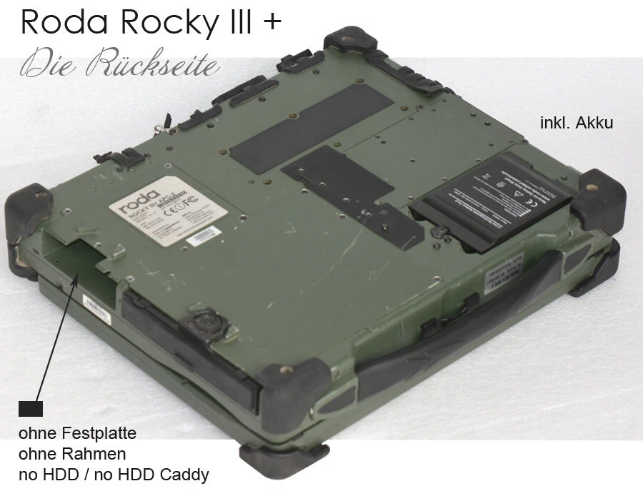 Military Roda Notebook 15 " 38cm 320GB Windows XP Firewire RS-232 Lpt Parallel - Image 3 of 4