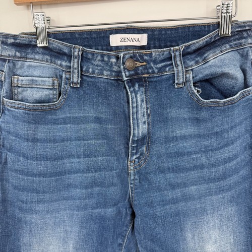 Zenana Womens Jeans Size 30 Blue Denim High Rise Straight Leg - Picture 9 of 9
