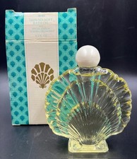 NIB 1990 Avon Vintage Skin So Soft Bath Oil 4.5 oz Seashell Glass Decanter