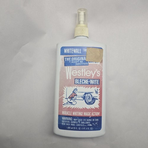 Westley's Bleche Wite Tire Cleaner Discontinue WHITEWALL Sidewall 90% Full