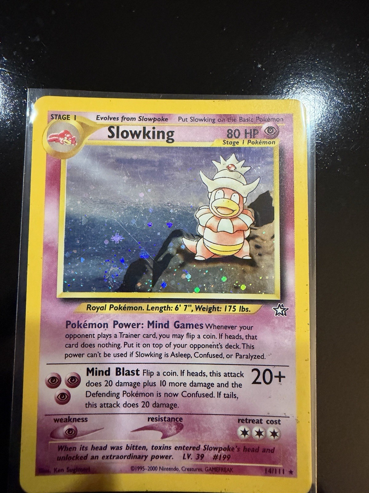 Pokemon TCG Slowking Holo Rare Neo Genesis 14/111 Vintage