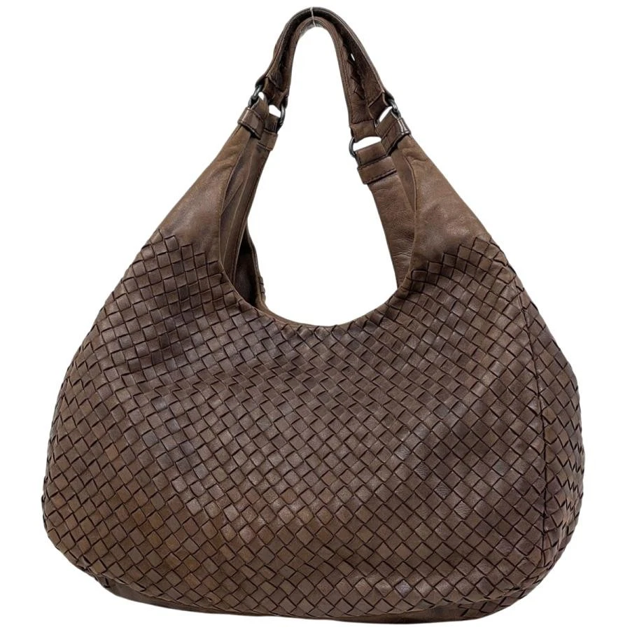 Bottega Veneta — Bottega Veneta Intrecciato Campana Leather Brown Shoulder Bag 124864 #BS2629
