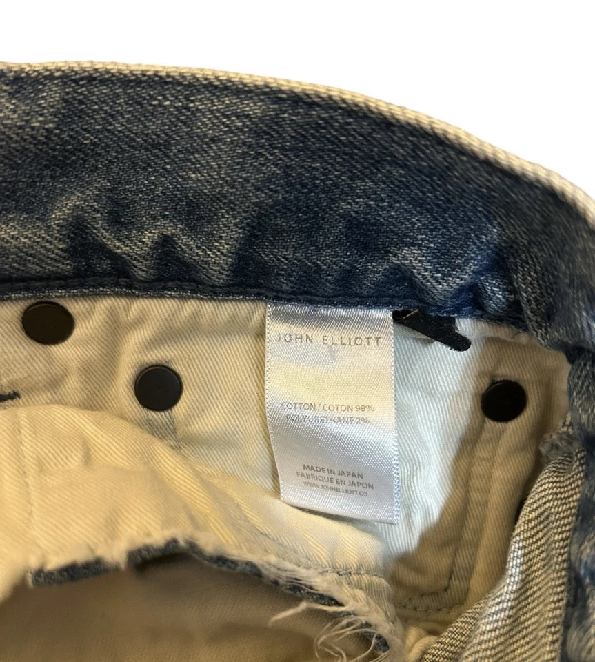 Мужские джинсы John Elliott хлопок сделано в Японии приталенный крой легкая стирка 30x33 - Изображение 4 из 4