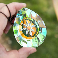 76mm Rainbow Crystal Drop Prism Suncatcher Hanging Pendant Ornament