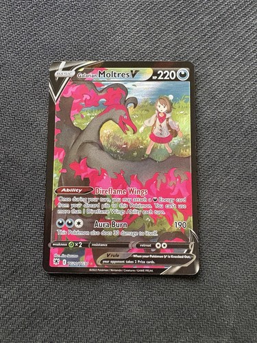 Galarian Moltres V TG20/TG30 Astral Radiance Trainer Gallery English NM