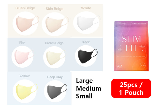 [CLA] Mascarilla Coreana 2D Calce Ajustado Premium Multicolor Corea 25 un./1 Bolsa