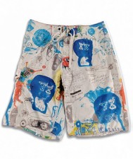 Quiksilver Board Shorts Mens 32 Artistic Graphic Print Surf Streetwear Skater