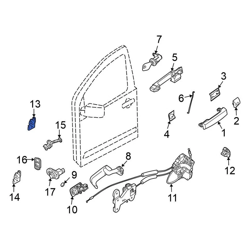 For Nissan Titan 2004-2015 Nissan 80400ZJ00A Front Upper Door Hinge - Image 2 of 4