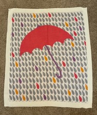 NYGB Not Your Grandmas Blanket - Lap/Baby Blanket - Umbrella/Rain Design - NWOT