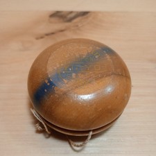 Vintage Duncan Super Tournament Tops YoYo Natural Wood With Gray Stripe Rare