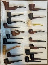 18 Vintage Tobacco Pipe Estate Lot- Ben Wade, Shalom And More