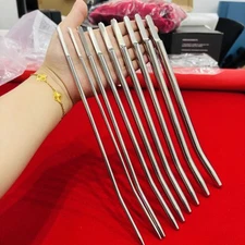 Stainless Steel Sounding Penis Rods Stretcher Long Stretcher Stopper for Men SM