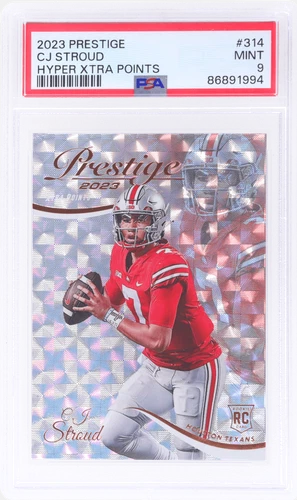 2023 Panini Prestige CJ Stroud Xtra Points Hyper #314 PSA 9 Rookie RC