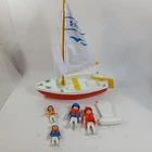 Playmobil 3138 Sailboat Family Play Set 1986 1987 Sea Boat adventure Rare vtg