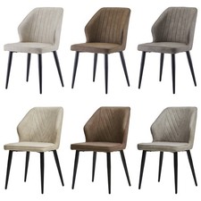 2 Stück Kunstleder Esszimmerstühle weicher Sitz Esszimmer modernes Metallbein