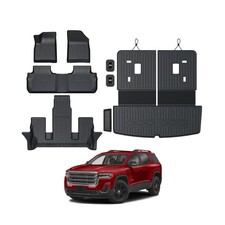 Floor Mats for 2017-2023 GMC Acadia 6-seat , All Weather TPE 2-in-1 Cargo Ma...