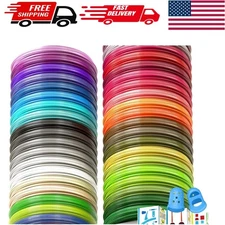 Creative 3D Filament Refills - 640ft, 40 Colors, Finger Caps & Stencil Included