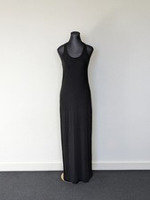 ZALORA Black Twist Racerback Maxi Tank Dress LBD Summer Festival Valentine XS