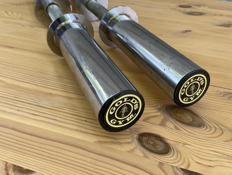 Juego de 2 barras de mancuernas Golds Gym Olympic de 2 placas de pesas de mano de 20 pulgadas Foto 2 de 4