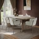  Modern Dining Room Table cream Set Round with 6 Chairs Home Furniture Marble 