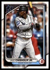 Jazz Chisholm Jr. 2024 Bowman #95 Marlins MLB READ FREE SHIPPING AutographDen