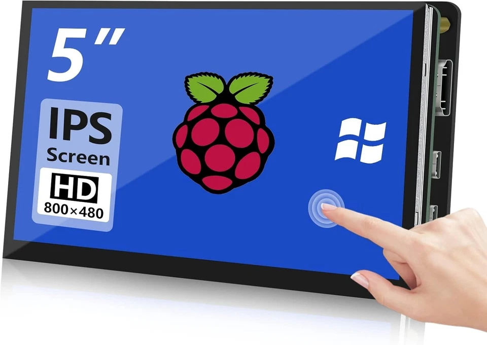 5'' Raspberry Pi Touchscreen Monitor - 800x480 HDMI Display for DIY Projects - Image 3 of 4