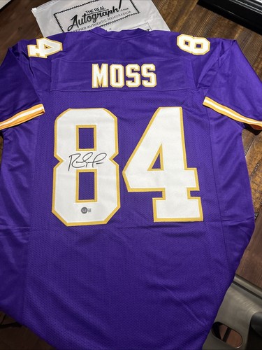 Randy Moss Autographed Minnesota Vikings Jersey Beckett Witnessed COA XL