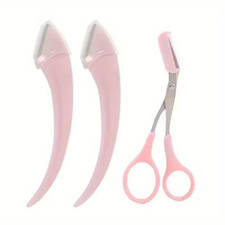 3PCS Eyebrow Trimmer Set Razor & Eyebrow Scis...