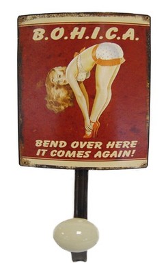 Wandhaken ''Bend over'' Pin Up Gardrobenhaken Kleiderhaken Retro Nostalgie