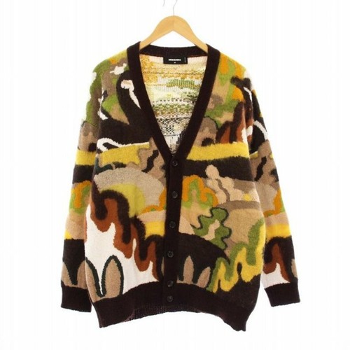 DSQUARED DSQUARED2 22AW Gash Cardigan Knit Long Sleeve Mohaired Alpaca Used fe68