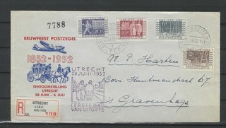 Nederland FDC ITEP 1952 met 592 595 VFU/gebruikt CV ??? €