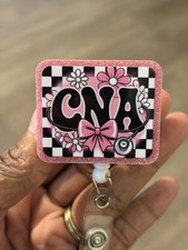 CNA, Certified Nursing Assistant, Medical , Badge Reel, Tech, Badge Holder,pink