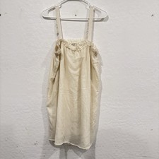Vera Wang Ivory Sleeveless Nightgown Womens Large Ruffle Trim Bridal Lingerie