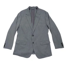 Bonobos Blazer Mens 46L Gray Athletic Fit Fortex Italy Cotton Knit Sport Coat