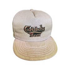 Vintage 90s 1990s Overdyed Carlsberg Beer Snapback Hat