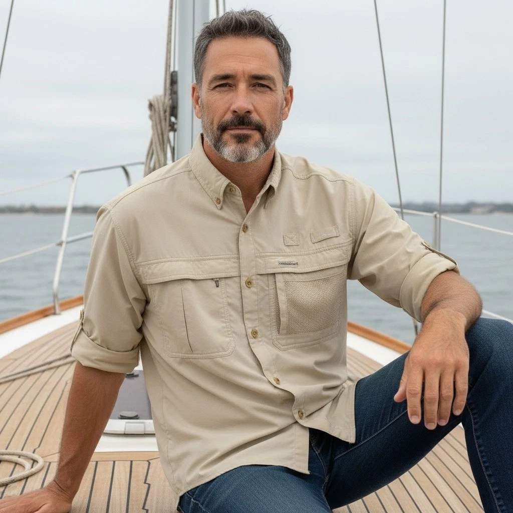 Hook & Tackle Casual Button-Down Shirts for Men for sale | eBay