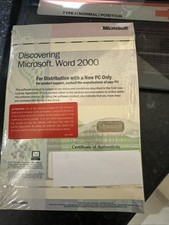 Genuine Microsoft Word 2000 and Works CDs With Licences English Language Opened