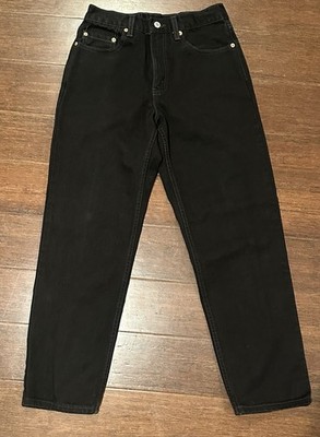 Vintage Levi s 550 Black Jeans USA Made Rigid Denim W27 L29 High Rise 0502