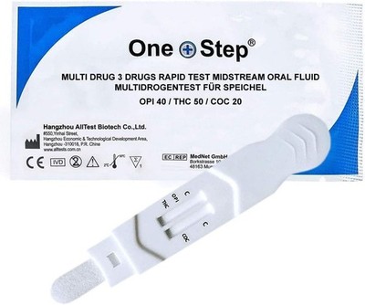 2 x One+Step Multi Drogenschnelltest für Speichel I Drogentest THC Kokain Opiate