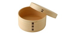 Scatola rotonda Odate Magewappa Bento 18,6 oz legno naturale artigianato giapponese lunch box