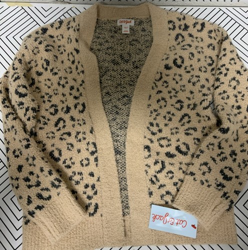 ๐ฅฅ Cat & Jack Girls Leopard Print Open Front Cardigan Size S (6/7)๐ - Picture 2 of 6