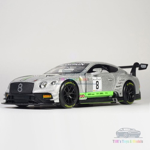 1/32 Bentley Continental GT3 Nº8 Modelo Coche Diecast Vehículo Colección Regalo