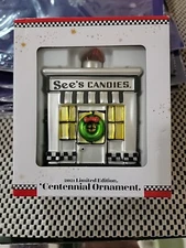 See's Candies 100 Years 2021 Limited Edition Centennial Christmas Ornament Boxed