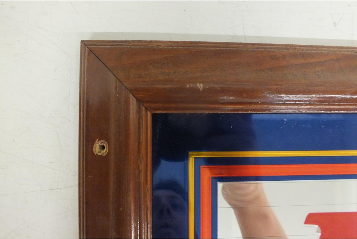 RARE Budweiser Brewery Fresh Taste Guaranteed Framed Mirror 26x38