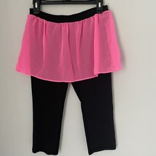 Ideology Girls' Hustle Skirted Capris Pink and Black XL