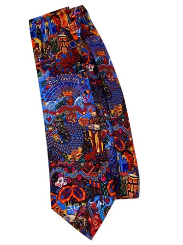 Carlos Santana Tie Mens Silk Hand Made Rock and Roll Many Voices One Message