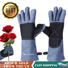 Long Cuff Rose Pruning Thorn Proof Yard Garden Leather Working Gloves Men Women