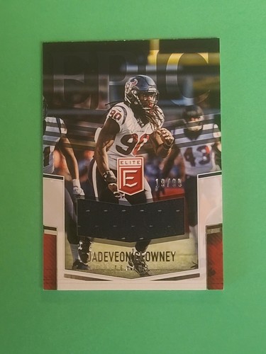 2018 Elite Football Epic Material Jadeveon Clowney Jersey /99 Player Worn Texans - Picture 2 of 8